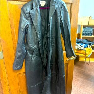 Long  leather coat beautiful condition